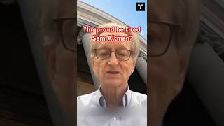 Nobel Prize winning Godfather of AI is proud his student fired Sam Altman chatgpt ai shorts [upl. by Arod]