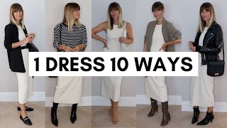 10 WAYS TO WEAR ONE CLASSY BODYCON DRESS  LOOKBOOK [upl. by Whitaker]