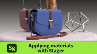 Applying Materials with Substance 3D Stager  Adobe Substance 3D [upl. by Ahtanamas]