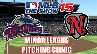 MLB 15 The Show Minor League Pitching Clinic [upl. by Eigriv605]