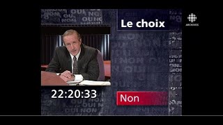 Référendum 1995 au Québec le 30 octobre victoire à larraché du Non [upl. by Cicily]