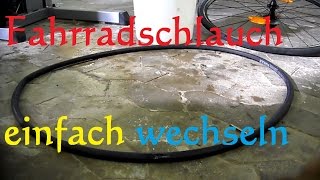 Anleitung Fahrradschlauch wechseln  Schlauch Fahrrad tauschen [upl. by Margarida90]