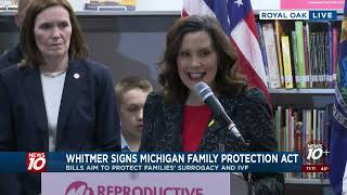 Gov Whitmer signs Michigan Family Protection Act [upl. by Olcott]