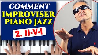 Apprendre limprovisation Piano Jazz Débutant par la progression daccords IIVI Tutoriel [upl. by Celio682]