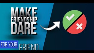 How to make friendship dare in tamilKrish tamizha [upl. by Ruosnam772]