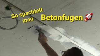 BetondeckeFugen schnell spachteln Tutorial mit Knauf MultiFinish Universal DIY Filigrandecke [upl. by Aztiray]