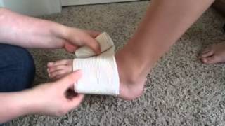 Applying a Figure 8 Elastic Bandage to an Ankle [upl. by Eleanor]