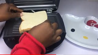 FIRST TIME USING THE SOKANY GRILL MACHINE TO MAKE CHEESE BREAD TOAST VLOGMAS DAY 13 [upl. by Eihcra]