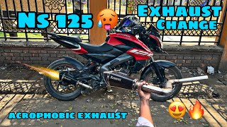 Ns 125 Exhaust Change😱🔥  Crazy Loud Sound  Rohit Raj Vlogs [upl. by Erhard]