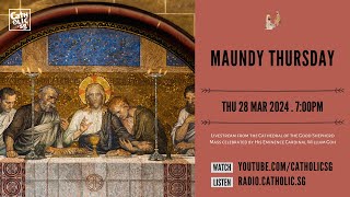 Maundy Thursday Mass 2024 – Catholic Mass Today Live Online [upl. by Negroj868]