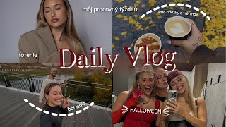 VLOG  moje pracovné dni Halloween beh fotenie [upl. by Eatnom]