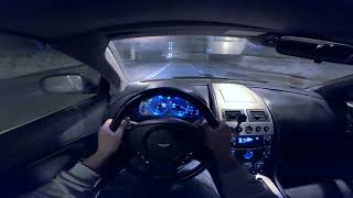 2006 Aston Martin DB9 Volante 60 V12 455 HP  Night POV Test Drive sound and powersilde [upl. by Coben]