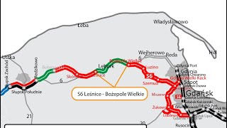 Budowa trasy S6 Lębork  Leśnice  Bożepole Wielkie 2023  4K [upl. by Anasus310]