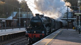 44871 at Hadley Wood with quotThe Lincoln Christmas Marketquot 041221 [upl. by Canada]