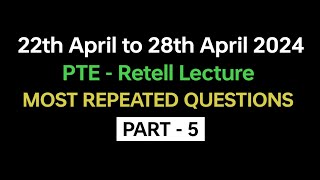 PTE Speaking Retell Lecture Part5 April 2024 Exam Prediction  retell Lecture pte beattheptemax [upl. by Mahmud]