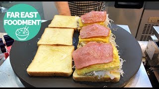 ISAAC TOAST  25 Korea Street Ham amp Egg Toast [upl. by Ihcelek]