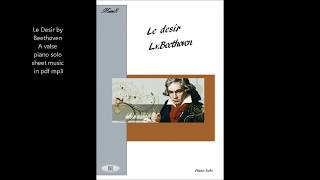 Le Desir valse piano solo sheet music pdf mp3 Beethoven [upl. by Ralaigh]