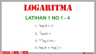 Latihan 1 Materi Logaritma No 1  4  Menghitung Hasil Logaritma  Matematika SMA [upl. by Snilloc87]