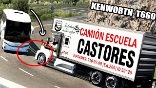 TORTON de CASTORES Camión ESCUELA en un Kenworth T660 Pruebas de Carretera American Truck Simulator [upl. by Clement]