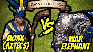 200 Aztecs Monks vs 200 Elite War Elephants  AoE II Definitive Edition [upl. by Acirrehs]