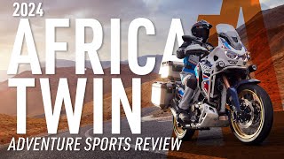 Honda Africa Twin Adventure Sports 2024 motorcycle review [upl. by Jaime]