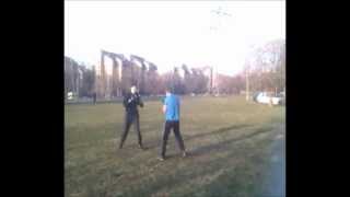 70 kg VS 90 kg Fight Sparing [upl. by Anawt]