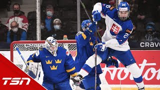 Sweden vs Slovakia WJC Highlights [upl. by Ellehcal]