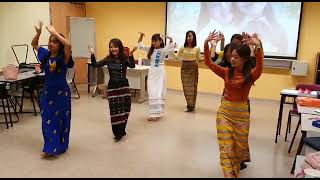 Burmese Traditional Thingyan Dance by ANS Myanmar students [upl. by Aitnahc]