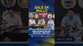 MMDA nilinaw na walang ban sa mallwide sales  News Light [upl. by Percy]