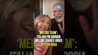 ‘Melodi Team’ Italys Giorgia Meloni PM Modi Set Internet On Fire With Selfie Video At G7 Summit [upl. by Namielus336]