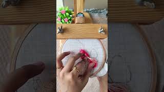 Easy embroidery flowers  Tassel flower  Embroidery for beginners [upl. by Jolanta86]