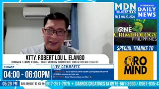 ONE CRIMINOLOY with Atty Robert Lou L ELango Part 2 [upl. by Gaelan]