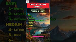 Quiz pour génie  Culture générale [upl. by Atazroglam]