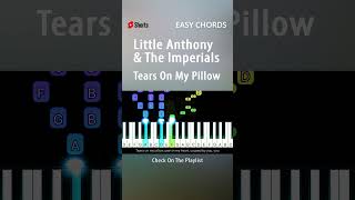 Little Anthony amp The Imperials  Tears On My Pillow  EASY Piano CHORDS TUTORIAL shorts [upl. by Luahs]