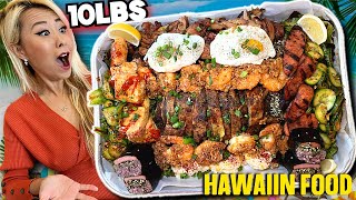 10LB HAWAIIN FOOD PLATTER CHALLENGE at Broken Mouth in Los Angeles CA RainaisCrazy [upl. by Klenk]