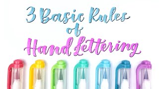 3 Basic Hand Lettering Rules for Beginners to Improve your Hand Lettering Fonts [upl. by Agosto]