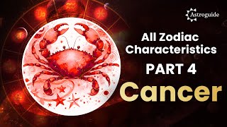 Zodiac राशि Characteristics  Cancer ♋ Positives amp Negatives  Lucky Number  Colour  Astroguide [upl. by Einnod]