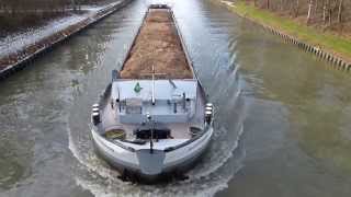 Binnenschiff SACHSENHAGEN im Mittellandkanal [upl. by Leinahtam794]