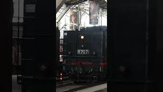 Historical Steam train at Melbourne Southern Cross station music train choochoo old steam [upl. by Errol]