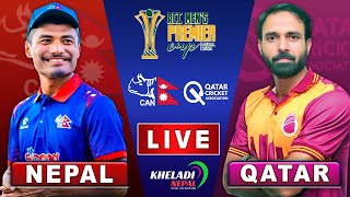 NEPAL vs QATAR CRICKET MATCH  ACC MENS PREMIER CUP 2024  Live Score amp Commentary [upl. by Riedel]