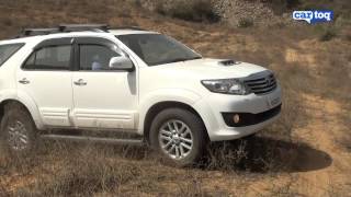 Toyota Fortuner offroading video review CarToqcom road test of 2012 Toyota Fortuner SUV India [upl. by Talia280]