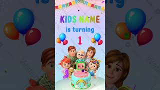 Cocomelon Birthday Party Video Invitation  1st Birthday Invitation Video  IM2066 [upl. by Adnawal]