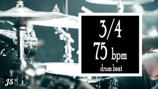 75 Bpm  34 Drum Beat [upl. by Ingrim]