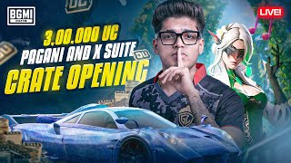 300000 UC PAGANI AND XSUIT CRATE OPENING  JONATHAN IS BACK  BGMI [upl. by Neeruan]