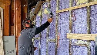 DIY Spray Foam That Anyone Can Do And Afford I Saved Thousands [upl. by Elehcor723]