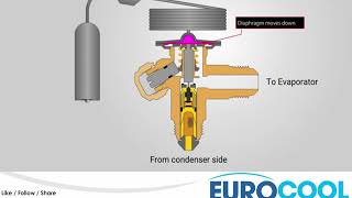 HVAC Know It All  Eurocool  Danfoss How a T2TE 2 thermostatic expansion valve works [upl. by Olsen]