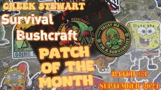 Creek Stewarts Bushcraft Survival Patch of the Month Club  Patch 3 September 2024 [upl. by Moe]