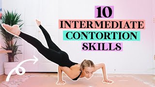 10 INTERMEDIATE CONTORTION SKILLS followalong tutorials [upl. by Orman335]