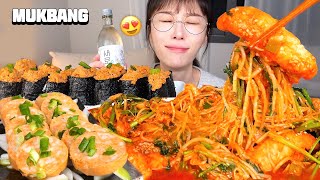 화끈하게 매운 순살아귀찜 대박 꼬소한 아구간 아구간 군함말이와 소주한잔 먹방✨ Spicy Steamed Monkfish Liver Soju Mukbang [upl. by Ycnahc209]