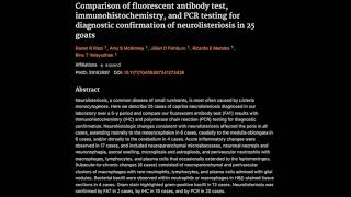 43 Comparison of fluorescent antibody test immunohistochemistry and PCR for neurolisteriosis [upl. by Anilek422]